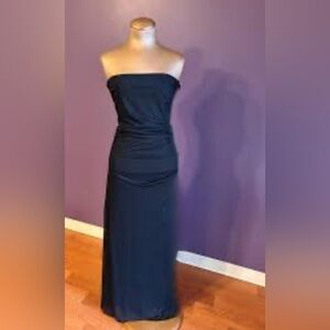 Newport News Black Strapless Dress
